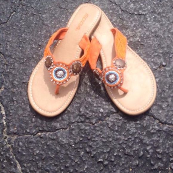 Orange sandals