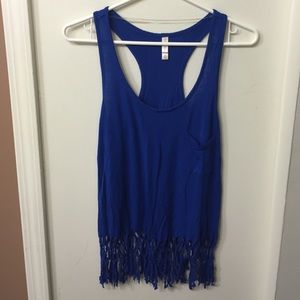 SOLD blue braided tank top