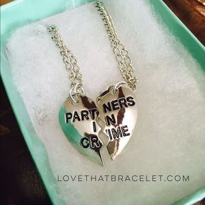 New Partners in Crime Best Friend Necklaces(2pcs)
