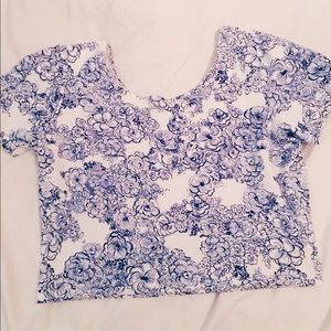 American Apparel Floral Crop Top