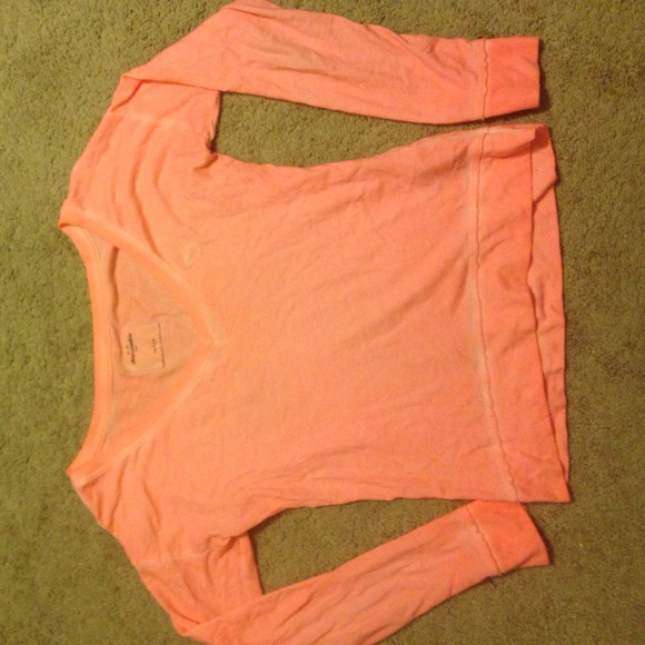 Abercrombie long sleeve pink shirt
