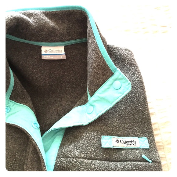 Columbia Other - Columbia PGF grey fleece with light blue trim
