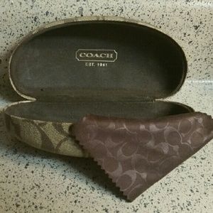 COACH Signature Logo Hard Sunglasses Case