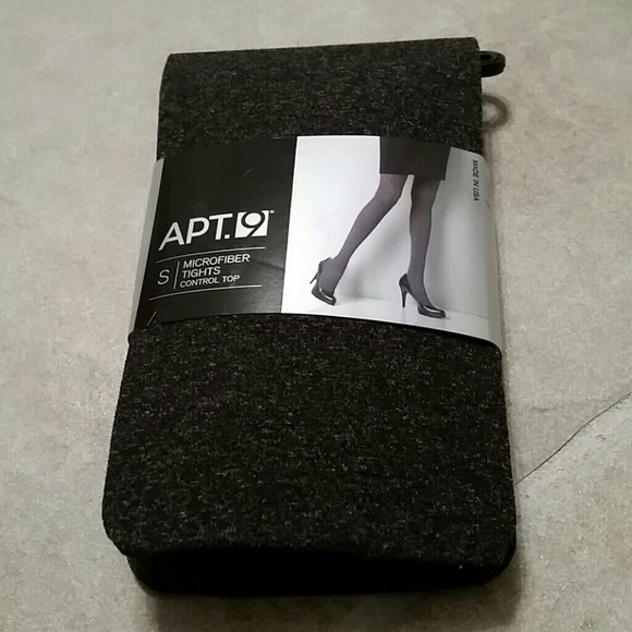 NWT microfiber tights with control top in grey