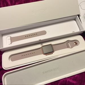 APPLE WATCH ROSE GOLD 42mm BAND GREY