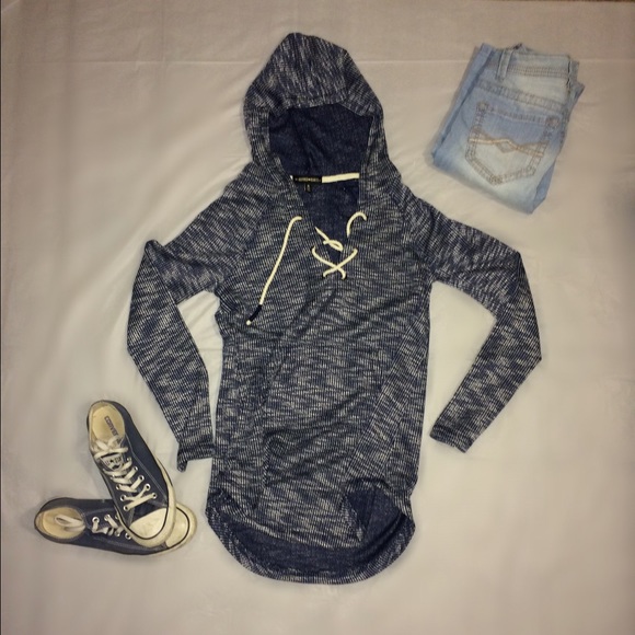 ‼️Final Markdown‼️ Blue Knit Pullover Hoodie NWOT