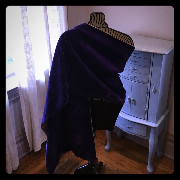 Vintage purple velvet, versatile wrap~