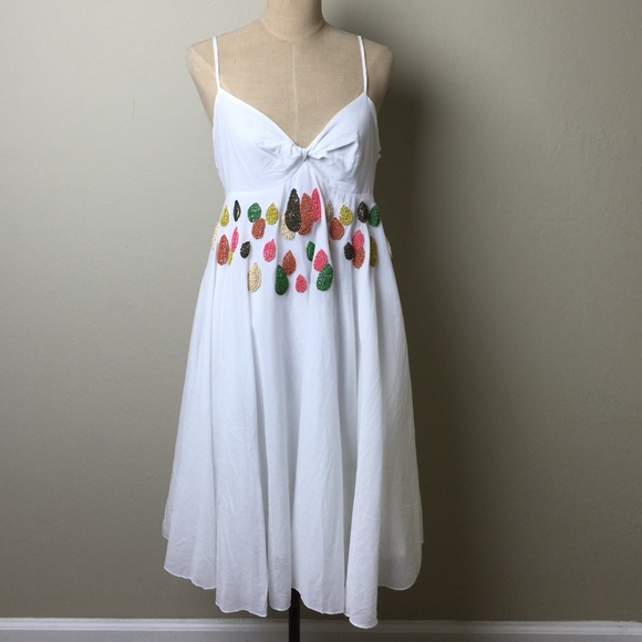 Arueh Dresses & Skirts - Arueh wood beaded swing dress