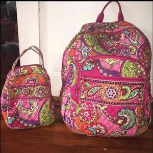 Vera Bradley Campus backpack and lunchbox