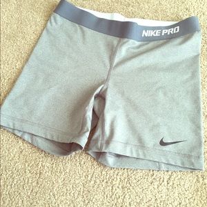 Nike dri fit spandex gray athletic shorts
