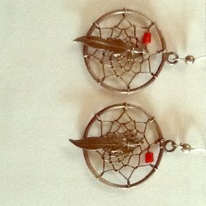 🔆NATIVE AMERICAN EARRINGS DREAM CATCHERS STERLING