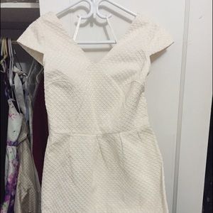 off white textured dress size 12