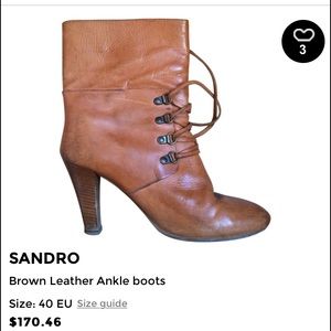 Sandro 100% Leather Ankle Boots (make an offer)