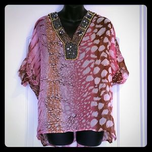 Rue 21 Beautiful Beaded Neckline Top