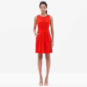 Madewell Red Abroad Dress NWT