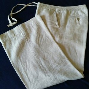 Linen Drawstring Trousers