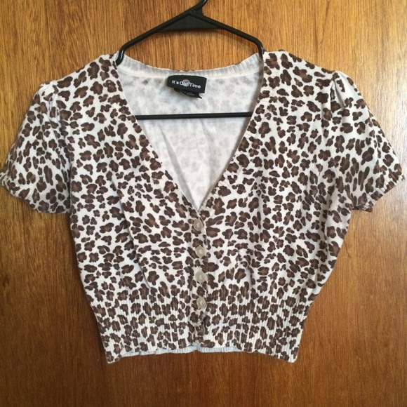Leopard print cardigan