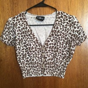Leopard print cardigan