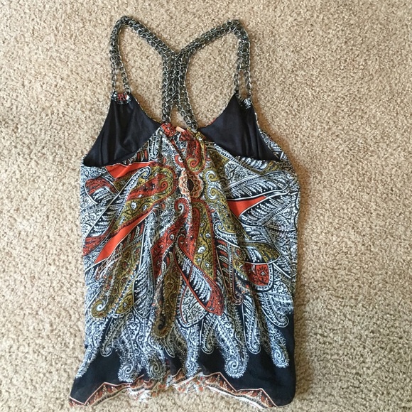 Romeo&Juliet couture multi print top/chain straps - Picture 3 of 3