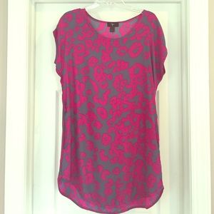 Aqua silk tunic