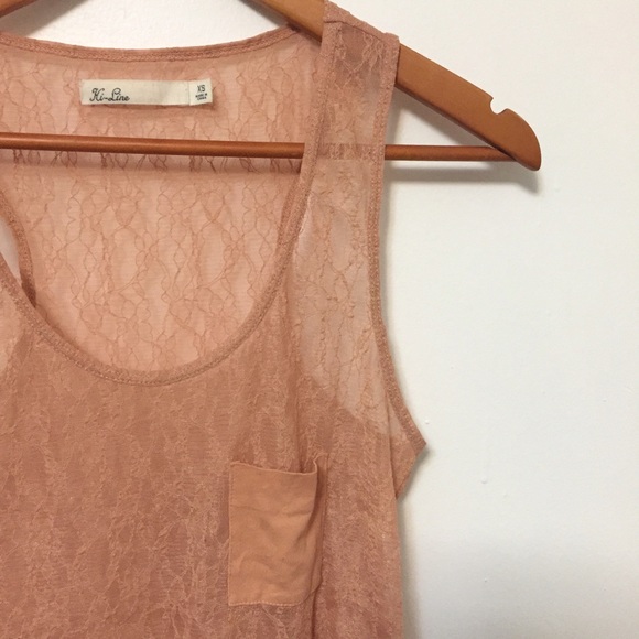 Madewell Hi-Line Lace Tank With Pocket