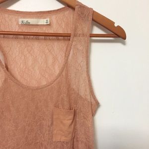 Madewell Hi-Line Lace Tank With Pocket