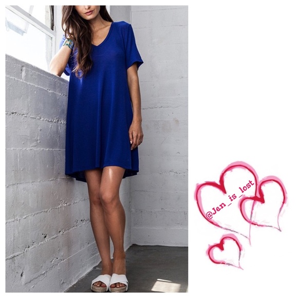 Dresses & Skirts - Deep-V Tee Dress Large