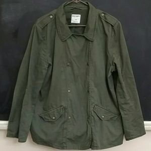 Army green cotton coat