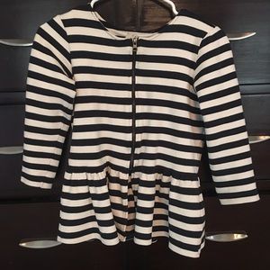 Zara Zip Up Peplum Jacket