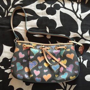 Authentic Dooney and Burke black heart purse!