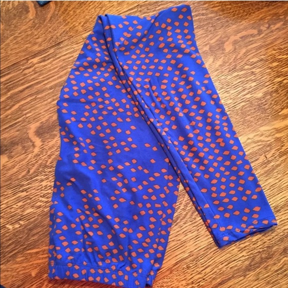 LuLaRoe TC Red and Blue leggings