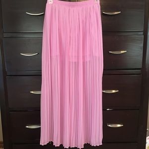 Forever 21 Lilac Pleated Maxi Skirt