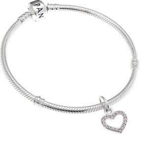 Authentic Pink Heart Pandora Necklace