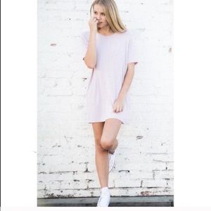 Brandy Melville pink and white striped luana dress