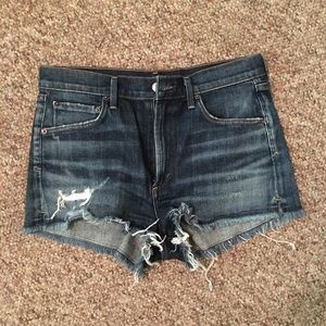 A Gold E Cut Off Denim Shorts