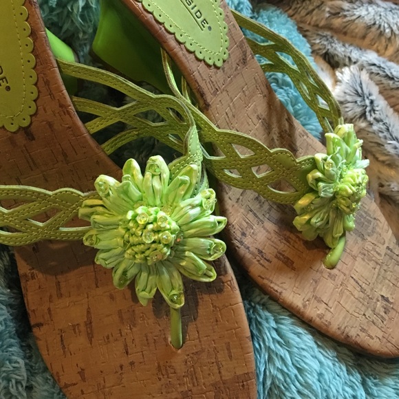 Spring green sandals