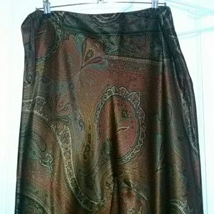 Silk Ralph Lauren flounced mermaid skirt