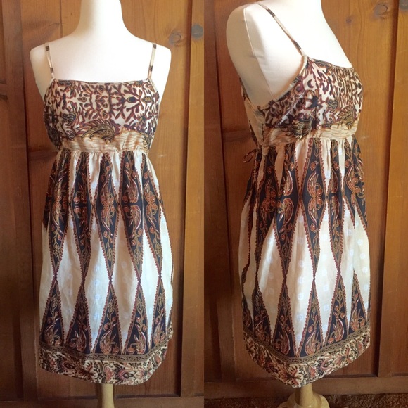 Boho Cotton Sundress by Kaaku Size S