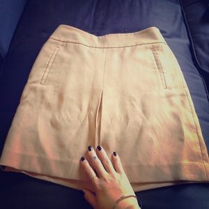 Beige pencil skirt