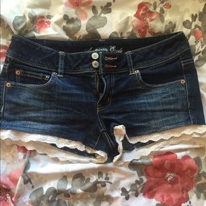 American Eagle dark wash shorts