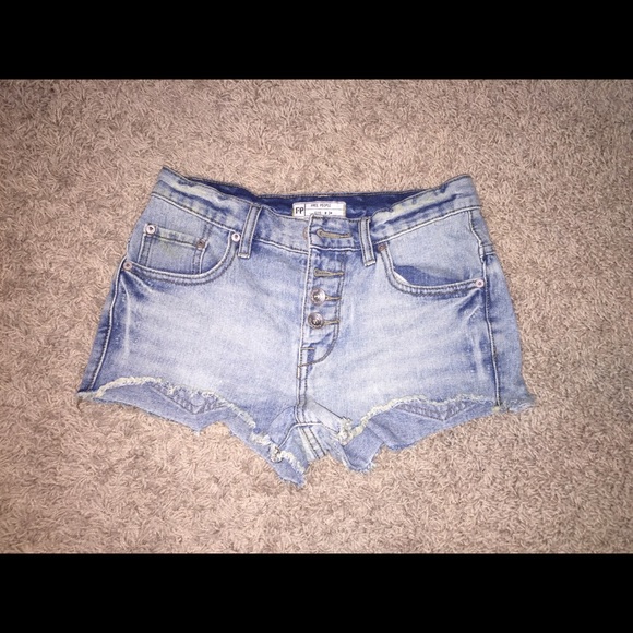 Free people denim shorts