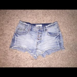Free people denim shorts