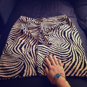 Zebra printed pencil skirt