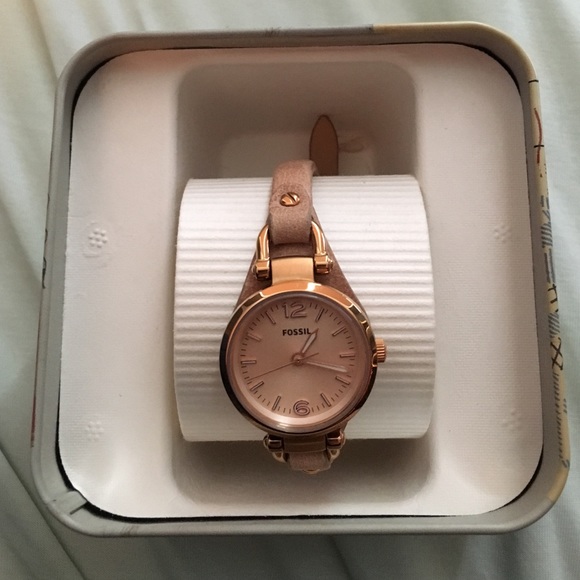 FOSSIL Georgia leather sand watch