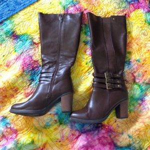 Brown Olivia Miller Heeled Boots