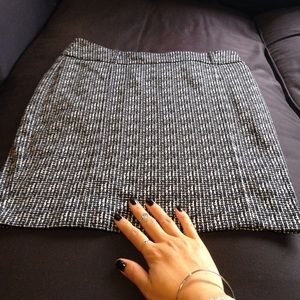 Black printed pencil skirt