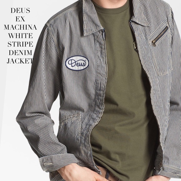 Deus Ex Machina Other - DEUS EX MACHINA WHITE STRIPE DENIM JACKET
