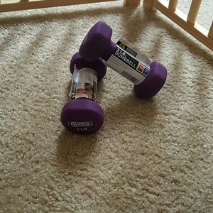 3 lb purple dumbbells