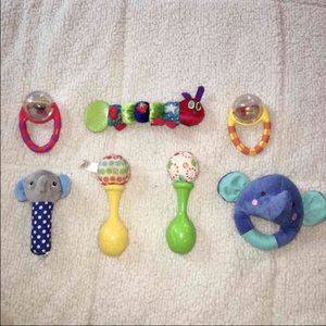 (7) Baby Rattle Toys Bundle Lot