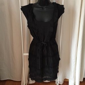 Jcrew eyelet dress size 8 black